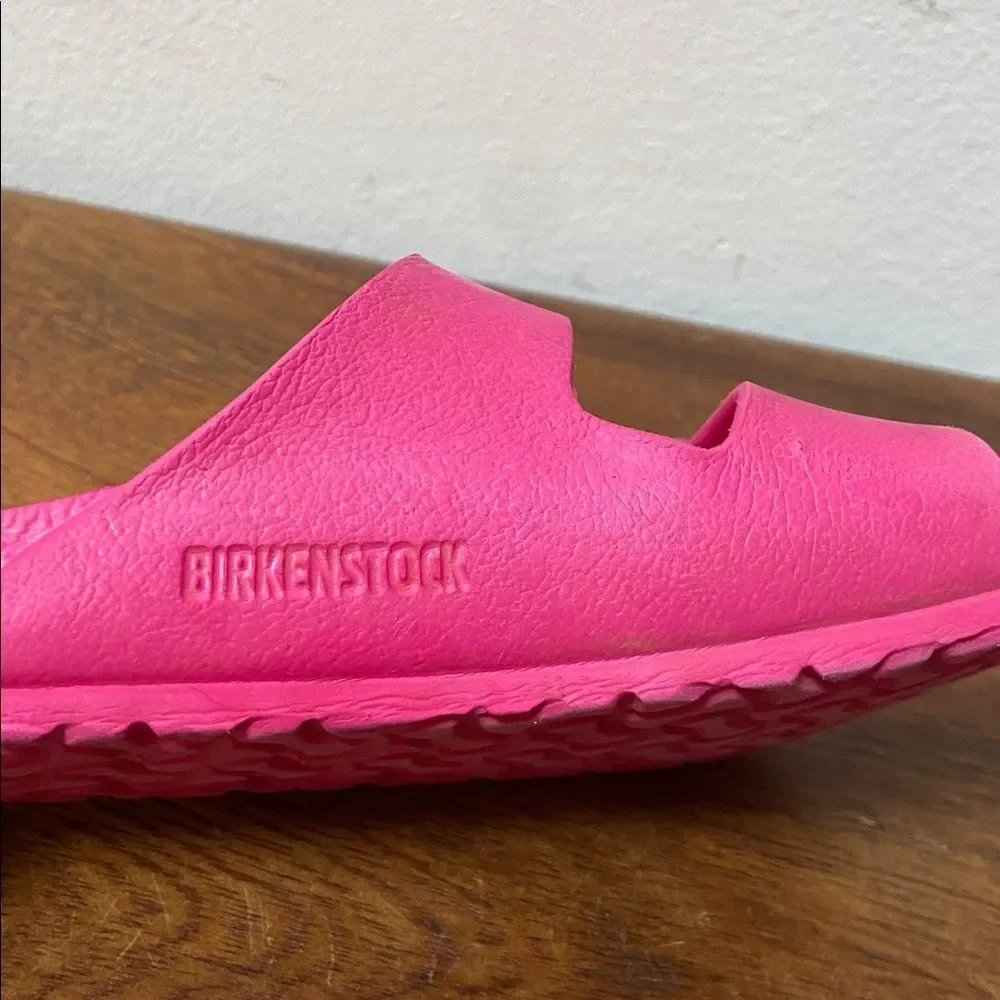 Birkenstock Kids Hot Pink Double Buckle Slides